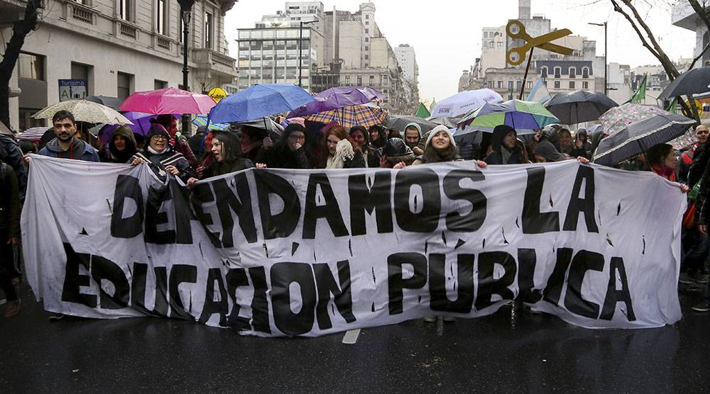 Paro en defensa de la Educación Pública Chacabuco en Red