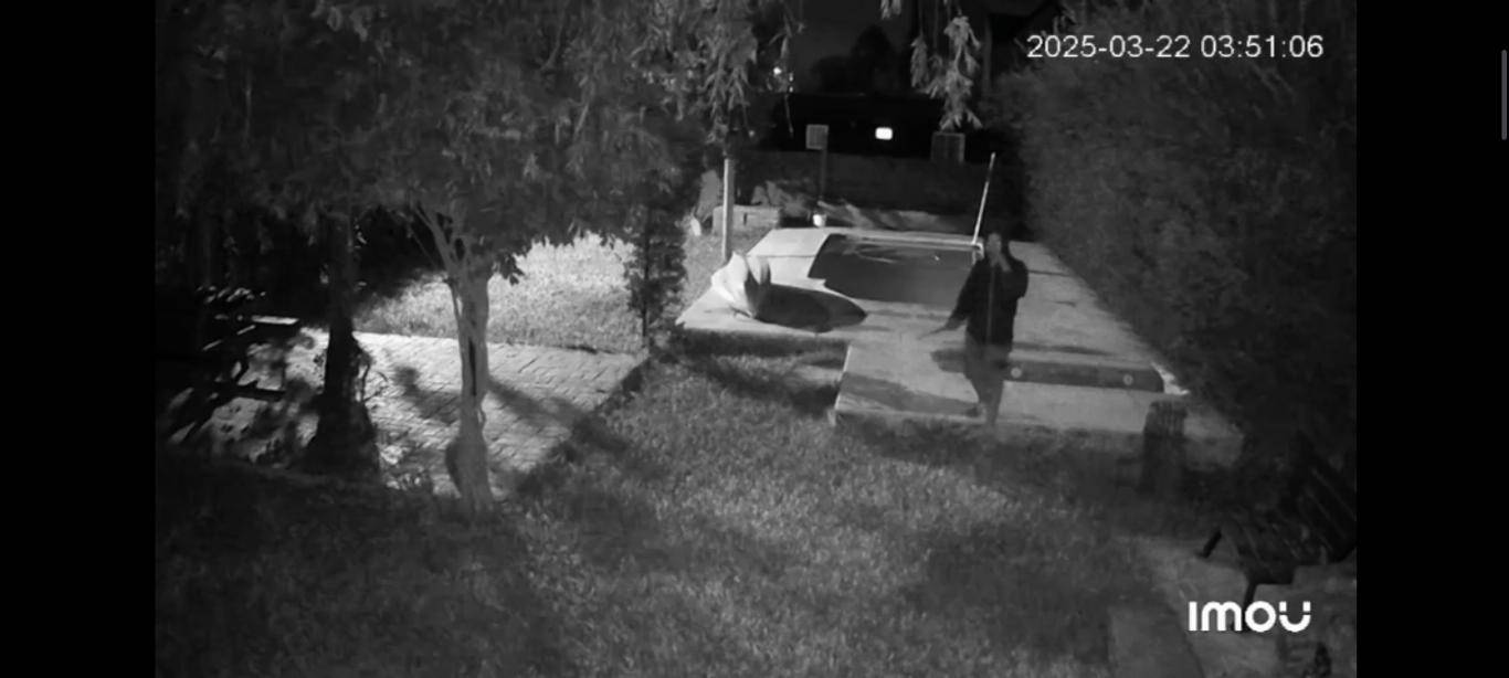 Video | Intruso en el patio de una vivienda | Chacabuco en Red